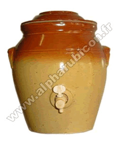 Vinaigrier en céramique avec robinet