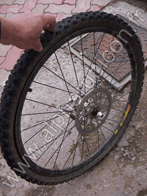 Démontage de la roue d’un vélo