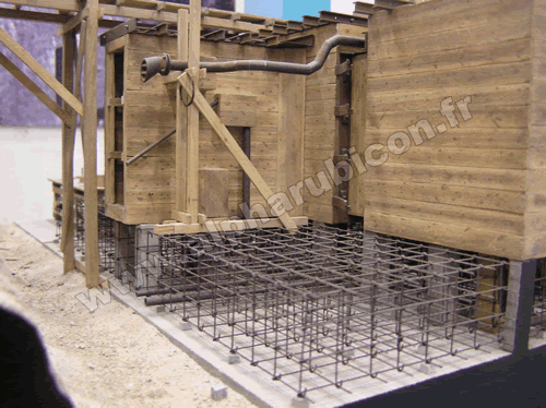Ferraillage et coffrage d’une maquette de bunker