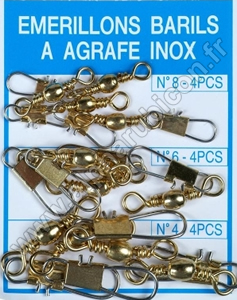 Émerillons à agrafe