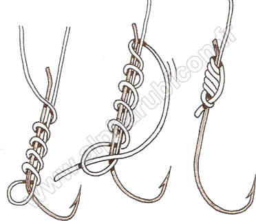 Ligature d’un hameçon à palette