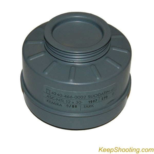 Ancienne cartouche filtrante finlandaise de 60 mm pour masque M61